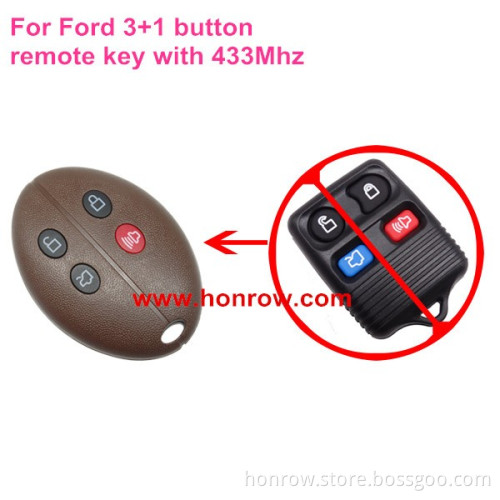 Cheap & New Ford 3+1 button with 433MHz remote key for Ford smart car key